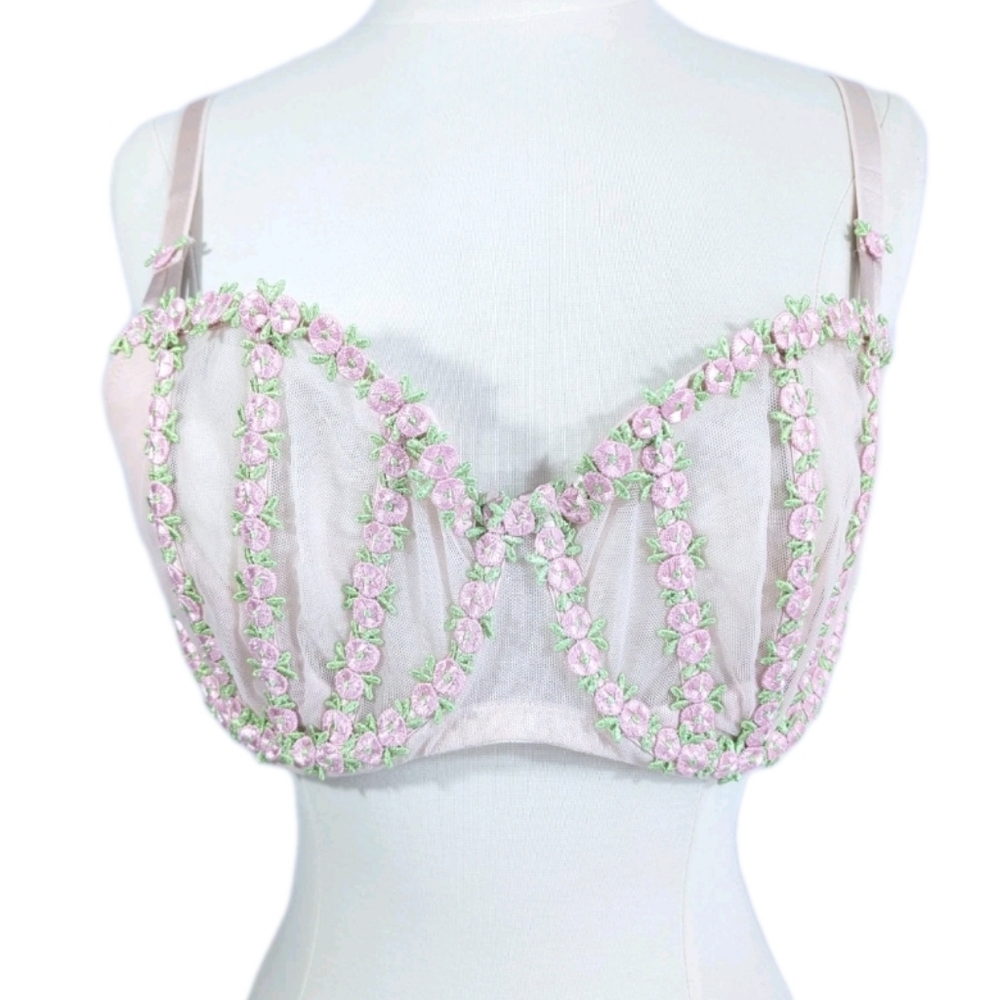 Victoria's Secret Dream Angels Plus size Balconette Bra 38DDD Women New pink VS